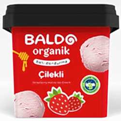 Baldo Organik Çilekli Ballı Dondurma 400g