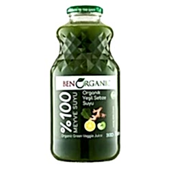 BenOrganic Organik Yeşil Sebze Suyu  Elma  Ispanak  Limon  Zencefil  946ml