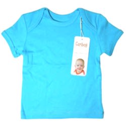 Canboli Organik Bebek Kısa Kollu T-shirt  Koyu Mavi  0-3 Ay 