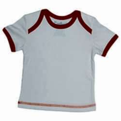 Canboli Organik Bebek Kısa Kollu T-shirt  Ekru Turuncu Biyeli  0-3 Ay 