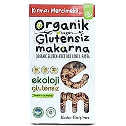Ekoloji Market Organik Glutensiz Kırmızı Mercimekli Makarna  Burgu  200g