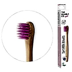 Humble Brush Ekolojik Bambu Bebek Diş Fırçası  Çok Yumuşak  Lila 