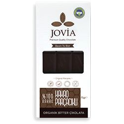 Jovia Organik Bitter Çikolata  Kakao Parçacıklı %100 Kakao  75g
