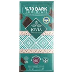 Jovia Organik Bitter Çikolata  Şekersiz %70 Kakao  40g