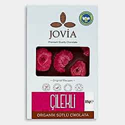 Jovia Organik Sütlü Çikolata  Çilekli  85g