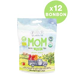 MOM Organik Bonbon Meyveli Şeker 240 adet  12 Paket x 20 Adet 