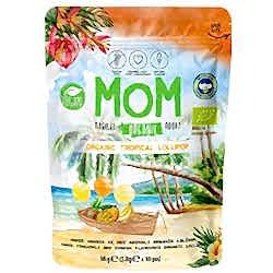 MOM Organik Lolipop Tropikal Meyveli Şeker 10 adet