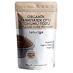 Naturiga Organik Psyllium Husk Karnıyarık Otu Tohumu Tozu 100g