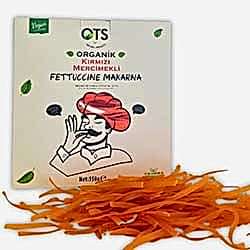 OTS Organik Kırmızı Mercimekli Fettuccini Makarna 350g