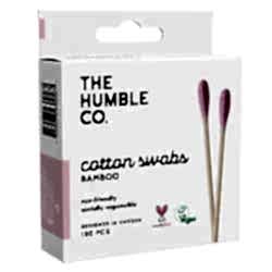 The Humble Bambu Pamuk Kulak Temizleme Çubuğu  Lila  100 Adet
