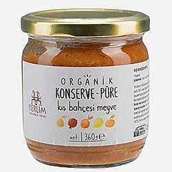 Yerlim Organik Kış Bahçesi Meyve  Konserve Püre  360g