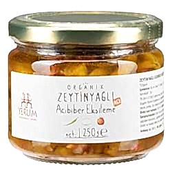 Yerlim Organik Zeytinyağlı Acı Biber Ekşileme 250g