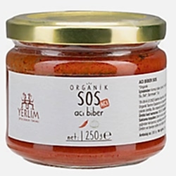 Yerlim Organik Acılı Kırmızı Biber Sos 250g