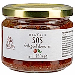 Yerlim Organik Fesleğenli Domates Sos  Bacilicum  250g