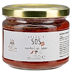 Yerlim Organik Mantarlı Kırmızı Acı Biber Sos 250g